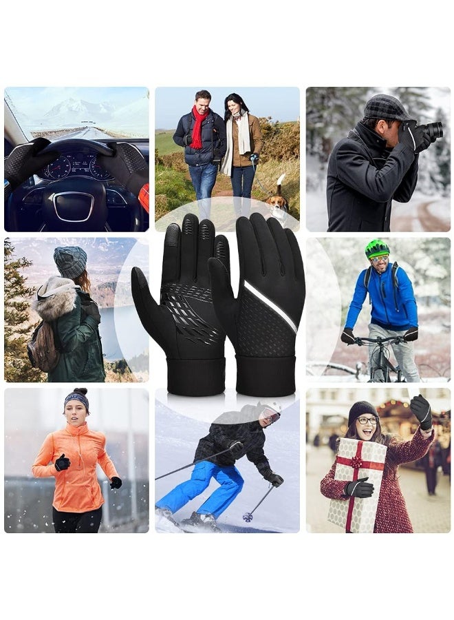 KOWVOWZ Winter Thermal Gloves Running Men, Touch Screen Women Cycling Warm Gloves Tec Touchscreen Non, Slip Palm for Adult Cold Weather Bike Riding Fishing Walking Outdoor Sports Windproof - Image 5