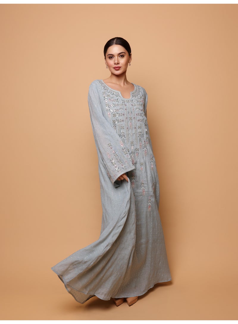 Ikkxa nahla Jalabiya IK4030 Blue - Image 3