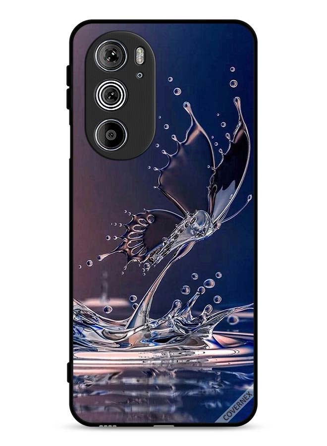 Covernex Motorola Edge 30 Pro Protective Case Cover Water Drops Butterfly - Image 1