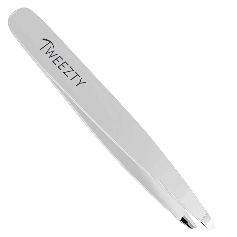 Slanted Tweezers  Stainless Steel Tweezers Best Precision Silver Tweezers for Eyebrows