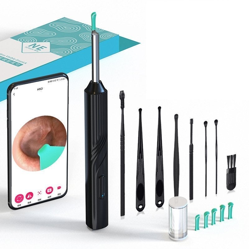 Wireless Visual Ear Cleaner HD Ear Endoscope Camera, Rechargeable Smart Ear Wax Removal Kit with Replaceable Silicone Ear Tips for Family Use - Image 1