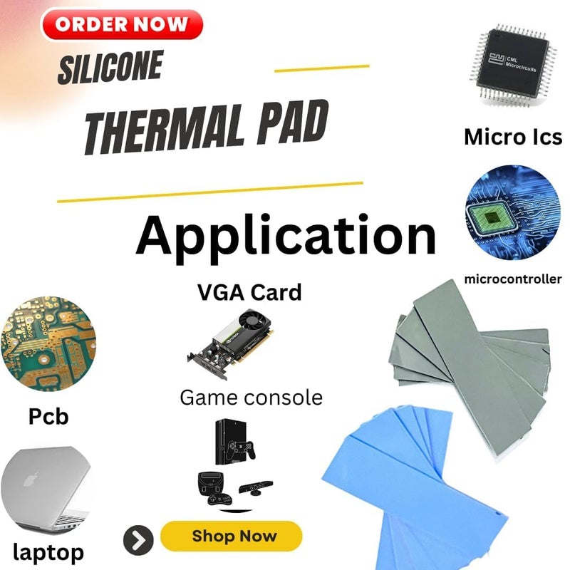 TRUEBOND Thermal Pad 18.5 W/Mk Size (50MM*50MM) Thermal Conductivity Silicone Pads with Apply for SSD CPU GPU LED (Grey, Thickness 0.5 MM) - Image 3