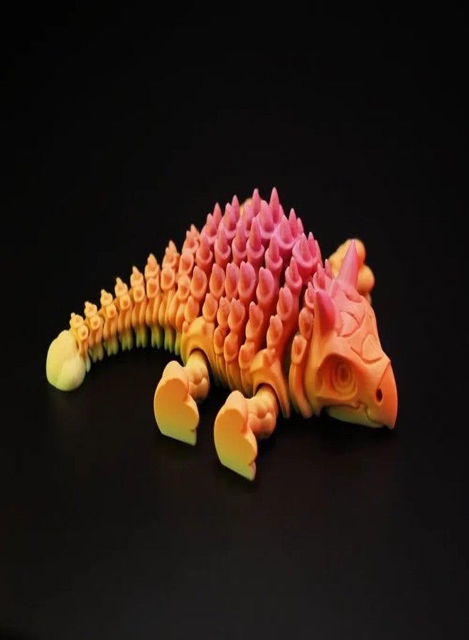 Beoals 3D Printed Armored Articulated Dinosaur Toy for Kids | Flexible Moving Fantasy Reptile Figure | Spiked Body Animal Toy | Educational Imaginative Play Toy - Image 2