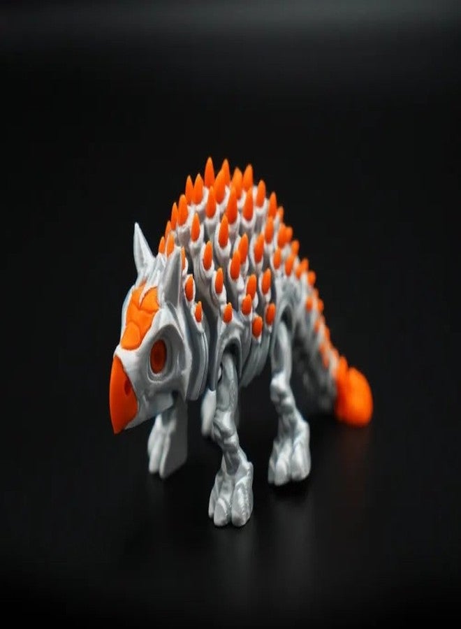 Beoals 3D Printed Armored Articulated Dinosaur Toy for Kids | Flexible Moving Fantasy Reptile Figure | Spiked Body Animal Toy | Educational Imaginative Play Toy - Image 3