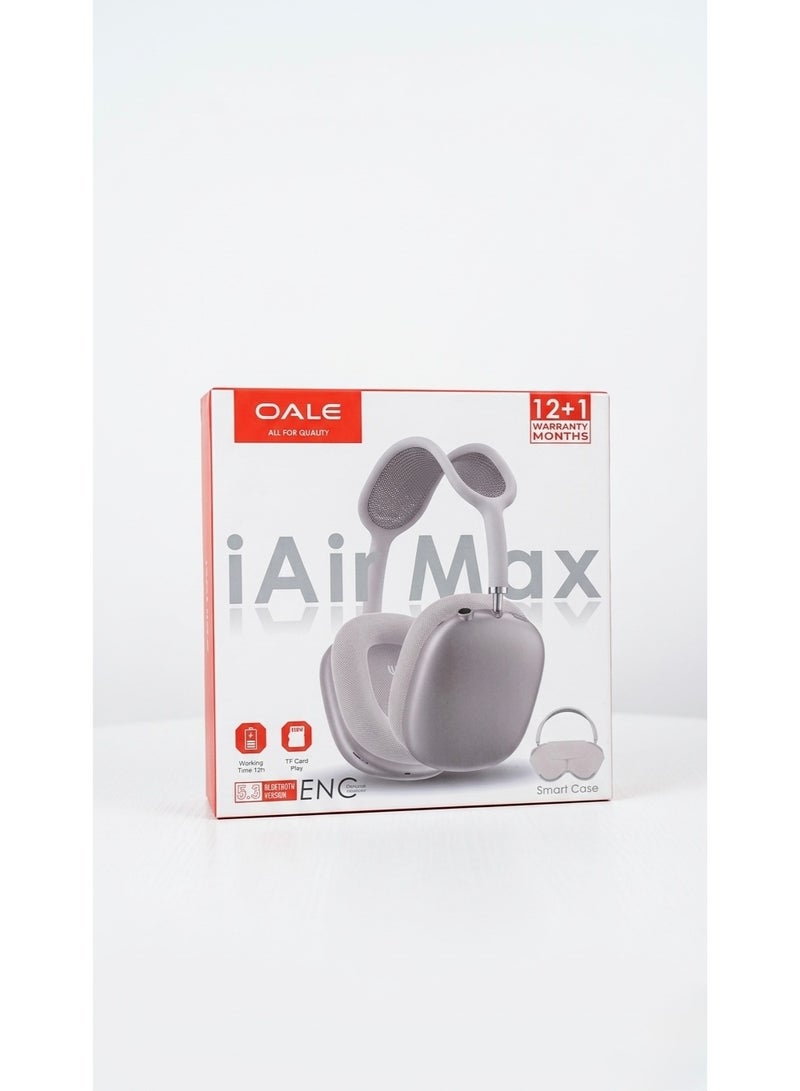 أوالي, OALE iAir Max Wireless Over-Ear Headphones - Bluetooth 5.3, ENC Noise Reduction, 12H Playtime, TF Card Support - Includes Smart Case - Image 4