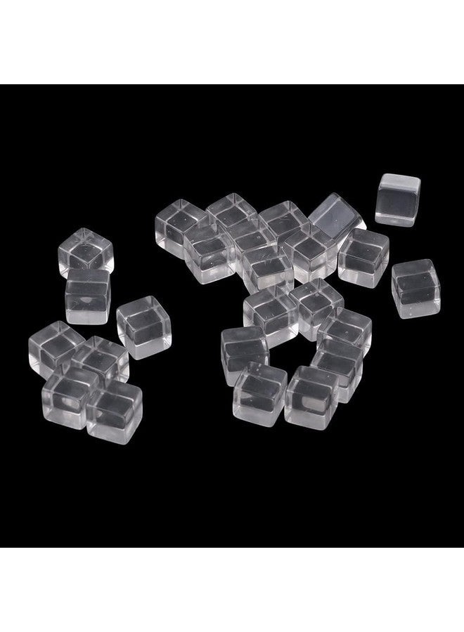 تينسيري 25 قطعة 16 مم نرد فارغ شفاف كتل مربعة من الاكريليك 6 مكعبات نرد لعبة من الجوانب لألعاب الطاولة وألعاب الطاولة والمشاريع الحرفية - Image 2