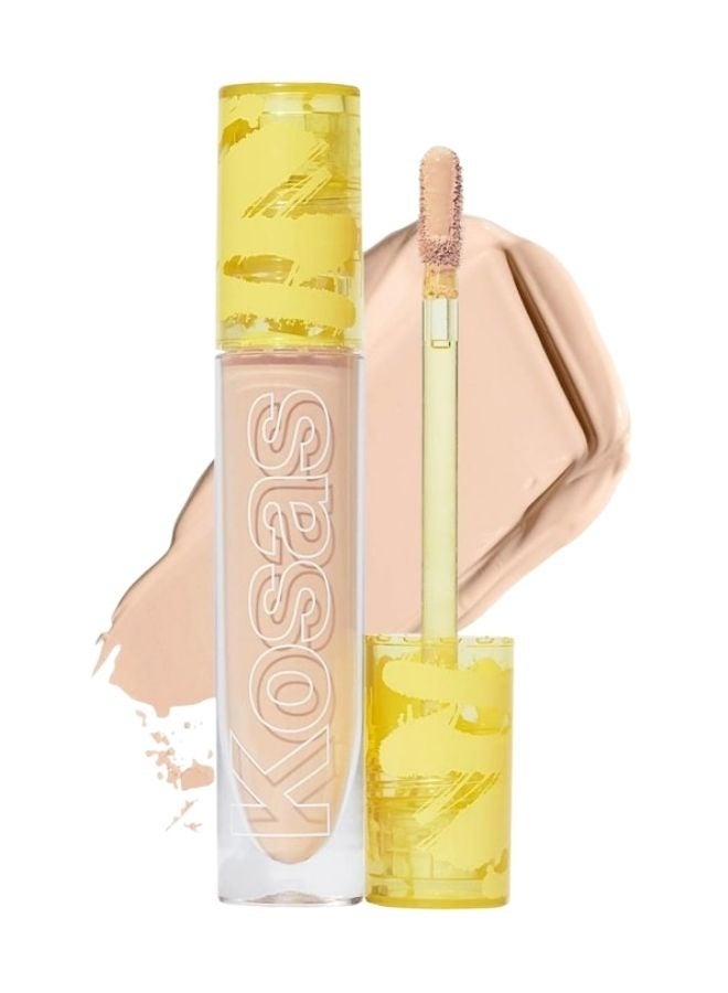 Kosas Revealer Super Creamy & Brightening Concealer with Caffeine & Hyaluronic Acid, Tone 3.5 W - Light+ With Golden Undertones 5g - Medium to Full Coverage - Image 1