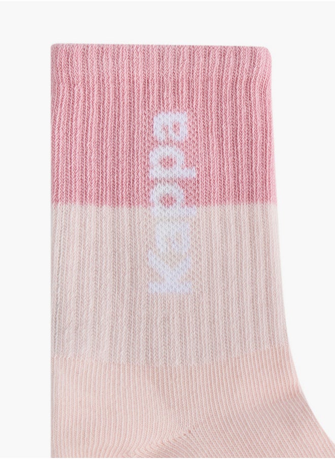 Kappa Girls Colourblock Non-Terry Ankle Length Socks - Set of 3  - Image 3