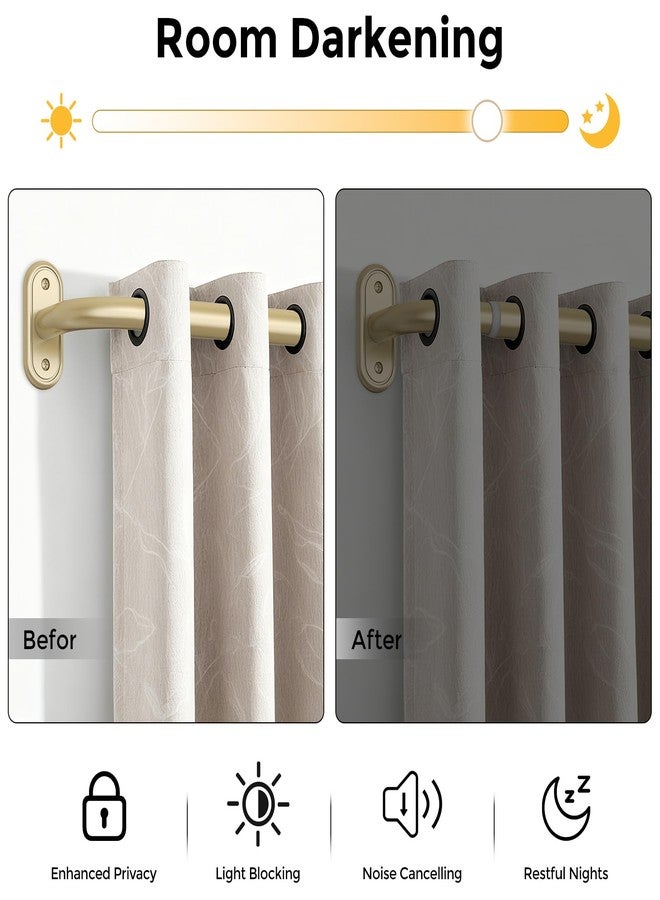 Wolistsa 2 Pack Wrap Around Gold Curtain Rod, Ceiling Blackout Curtain Rods for Windows 28 to 48 Inch, 1" Adjustable Curved Matel Bedroom Outdoor Window Treatment Rods with Aluminium Finial - Image 3