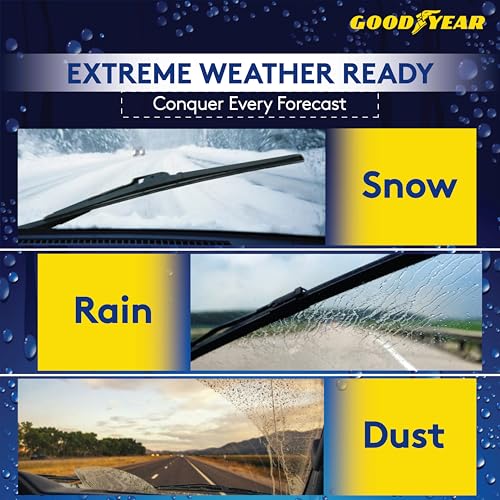 GOODYEAR SPRINTMAX GOODYEAR Wiper Blades For Car - 20 Inch | Advanced Nanotech Graphite-Coated Rubber for Smooth Operation | With Universal Adaptor Socket For Windshield - Black - Image 4