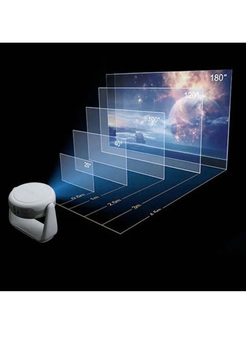 Generic - A10 1080p full hd projector, android 11.0 5g wi-fi bt 5.2 smart projector, 270° flexible video projector with projection lamp, auto focus, for home theater watching carton. - Image 1