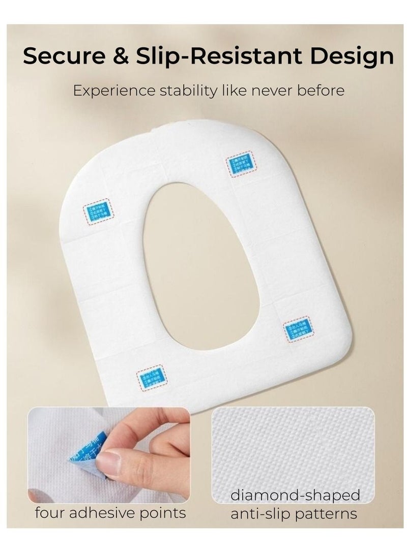 Be a better mom 30 Units Disposable Toilet Seat Cover, Thick & Waterproof, Individually Wrapped Portable Shields, Paper Toilet Seat Covers for Trips Hospital Airplane Hotel Camping Road Trips  - Image 4