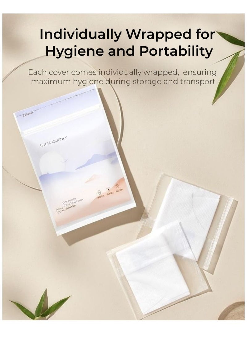 Be a better mom 30 Units Disposable Toilet Seat Cover, Thick & Waterproof, Individually Wrapped Portable Shields, Paper Toilet Seat Covers for Trips Hospital Airplane Hotel Camping Road Trips  - Image 5