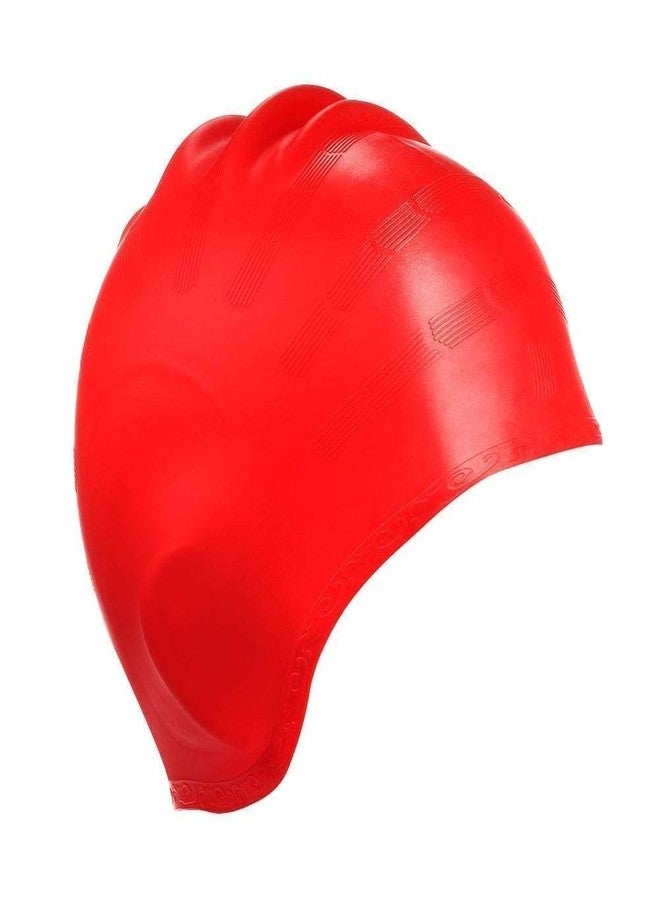 دورايمون قبعة سباحة دورايمون بتصميم جديد للشعر الطويل، قبعة سباحة من السيليكون المقاوم للماء للبالغين من النساء والرجال، تحافظ على نظافة الشعر مع واقي للأذن (متعددة الألوان) - Image 2