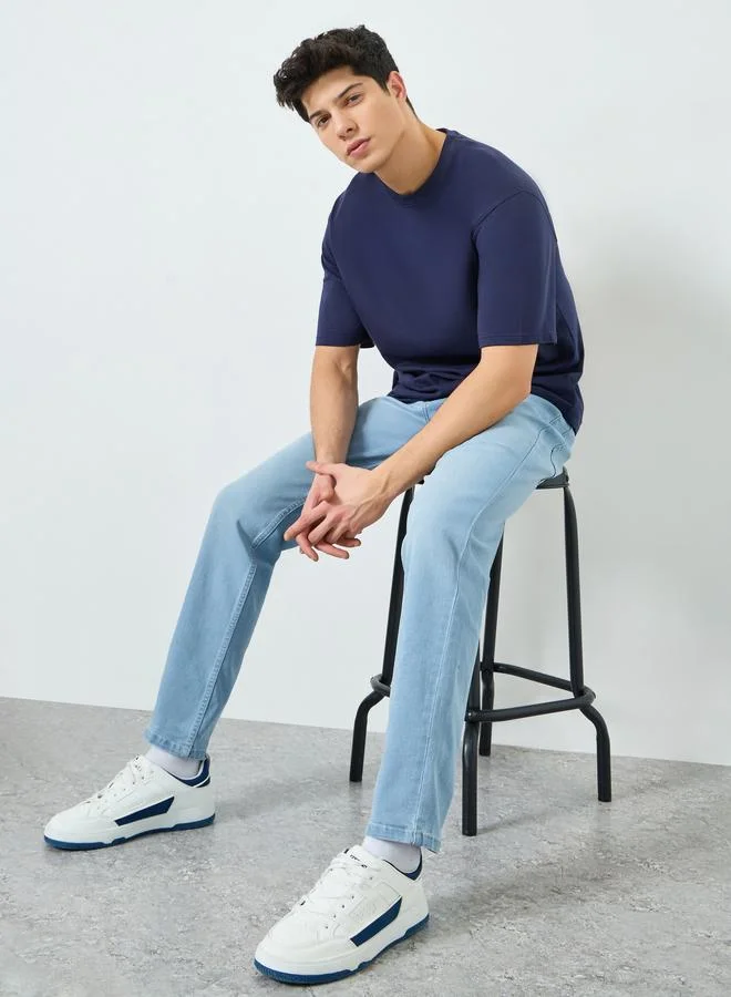 Styli Men Cotton Stretch 5-Pocket Slim Fit Jeans