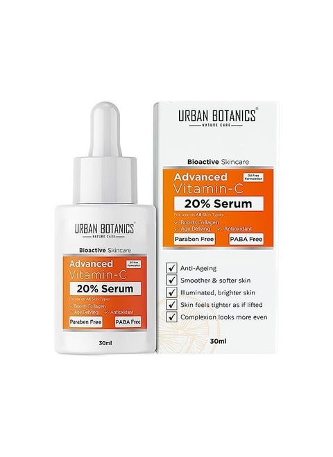 UrbanBotanics Men and Women Advanced Vitamin C Face Serum