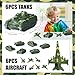 Blueweenly 166 Pieces Army Party Favors Includes Camouflage Keychain Wristband Parachute Tank Plane Military Soldier Toy Camo Bag for Boys Camo Military Birthday Party Supplies Decorations Fillers - Image 4