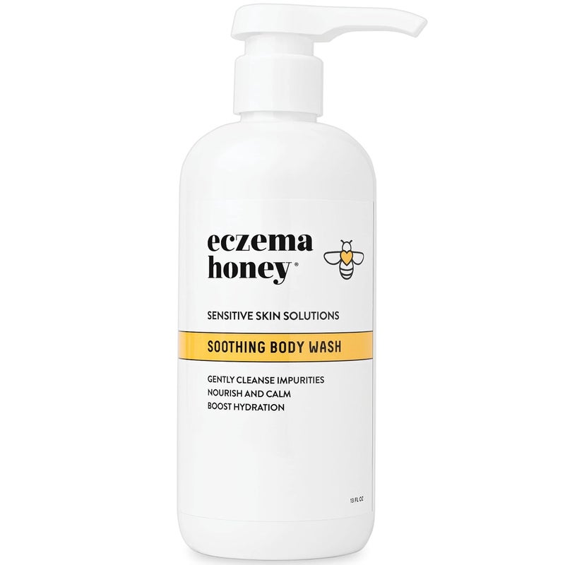 ECZEMA HONEY Soothing Body Wash - Daily Shower Gel & Eczema Treatment - Sensitive Skin Body Wash for Adults, Kids, & Babies - Body Cleanser for Eczema Relief (13 Oz)