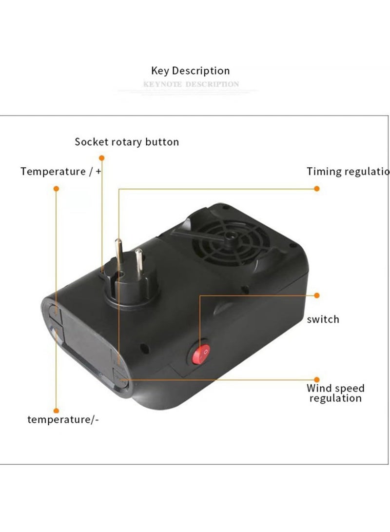 general Electric furnace heater, wall-mounted heater - 12-hour timer, fast heating, adjustable thermostat, safe and low noise, suitable for winter heating in small Spaces - Image 3