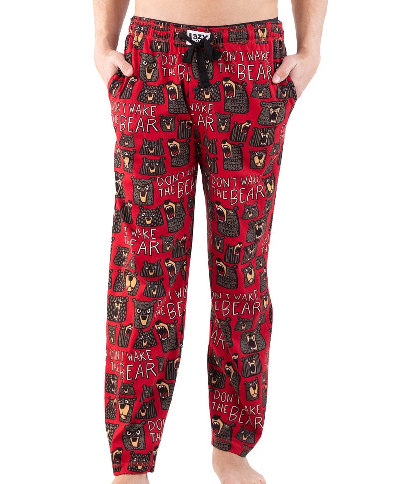 Lazy One Bear Pajama Pants For Men Mens Separate Bottoms Lounge Pants Funny Humorous Dont Wake The Bear MEDIUM