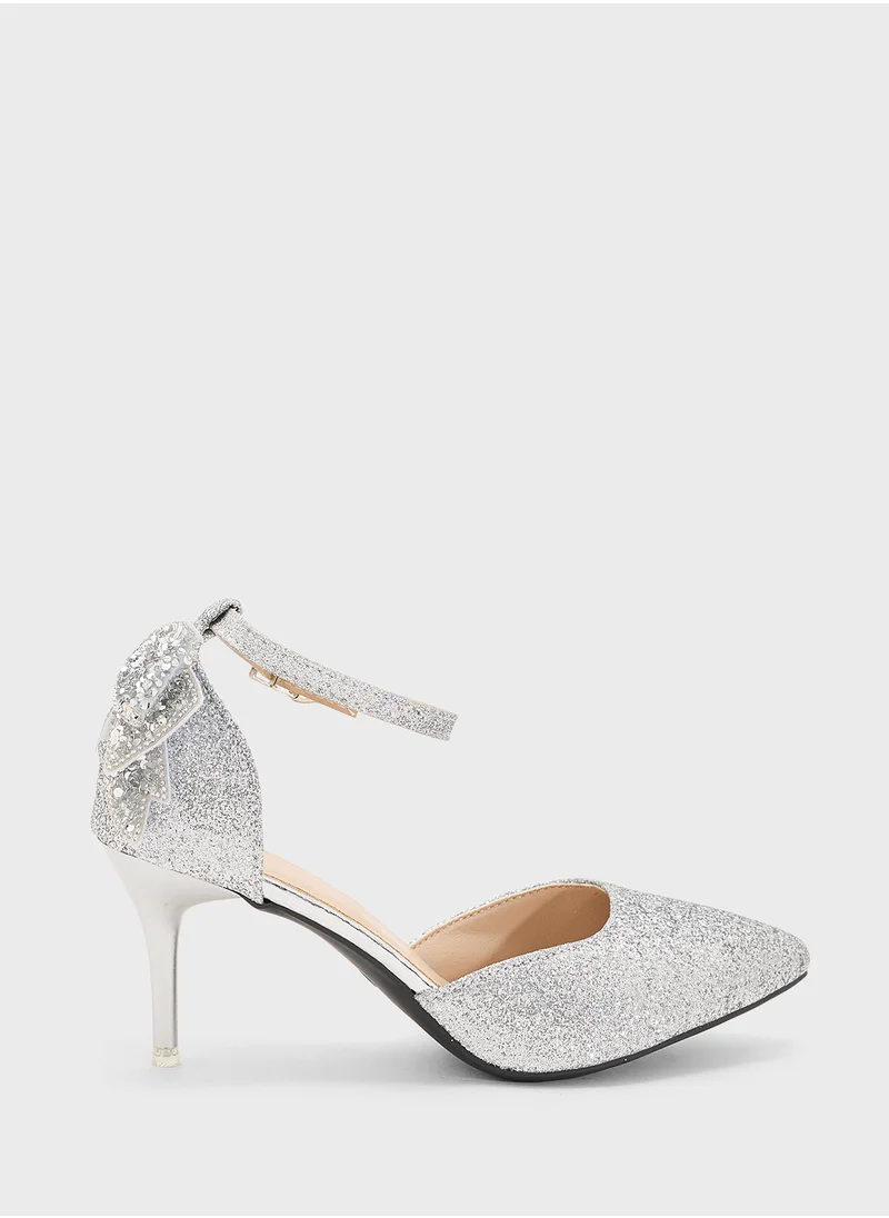 ايلا ليمتد اديشن Glitter Bow Back Pump