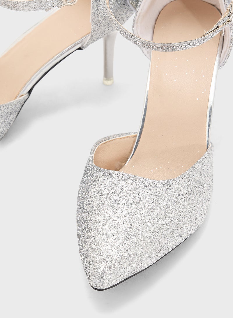 Ella Limited Edition Glitter Bow Back Pump  - Image 4