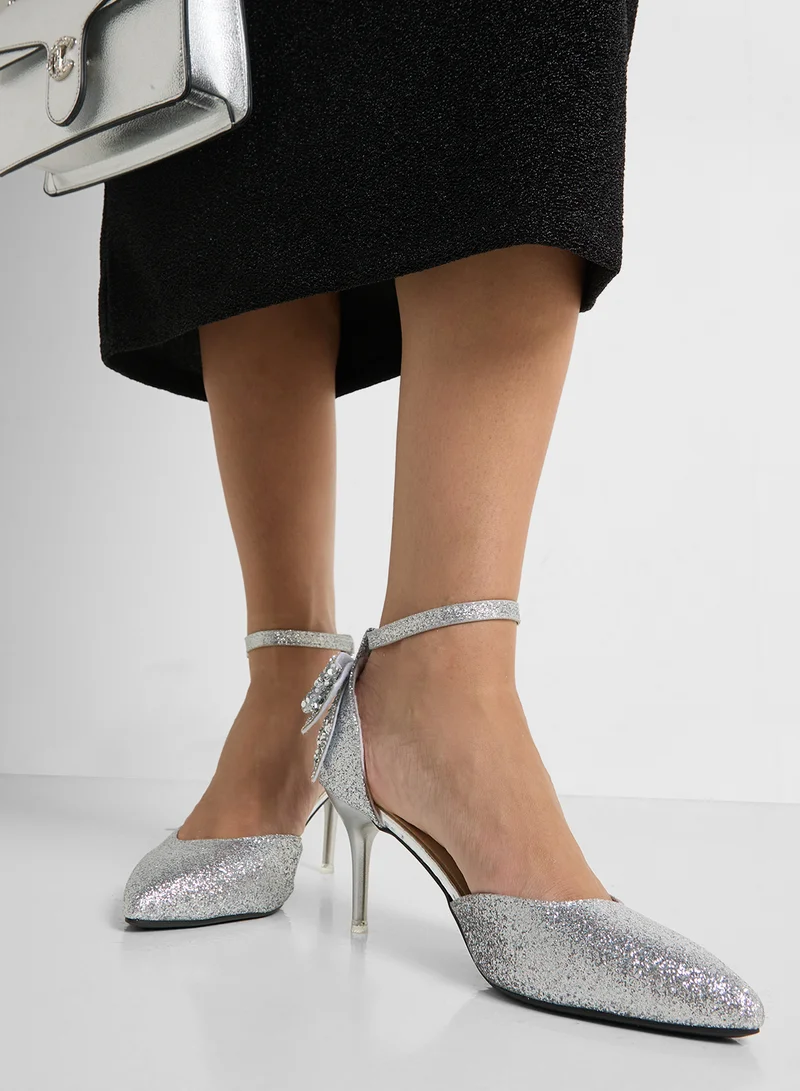 ايلا ليمتد اديشن Glitter Bow Back Pump