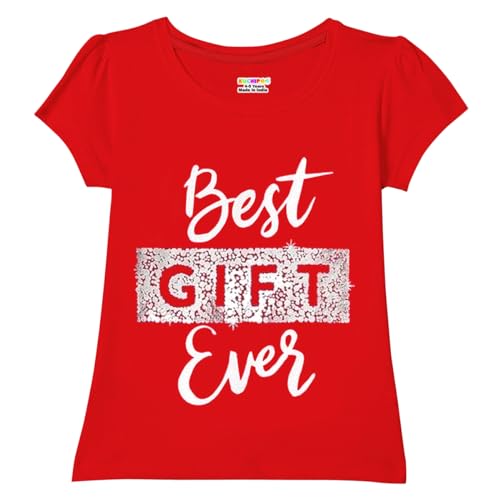 Kuchipoo Girls Regular Fit Half Sleeves Cotton T-Shirts (KUC-TSHRT-451, 9-10 Years, Multi-Colored) - Image 4