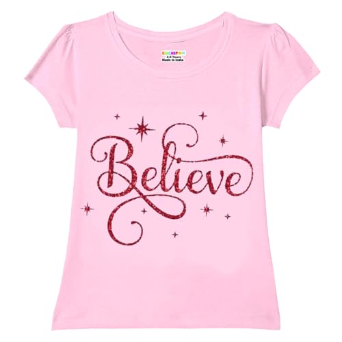 Kuchipoo Girls Regular Fit Half Sleeves Cotton T-Shirts (KUC-TSHRT-451, 9-10 Years, Multi-Colored) - Image 5