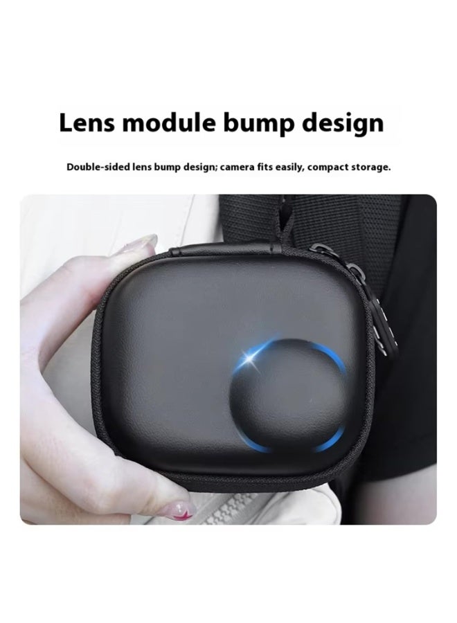 Mini Carrying Case for DJI Osmo Nano, Travel Storage Bag Waterproof PU Leather Body Protective Cover Box Portable Organizer Case for OSMO Nano Action Camera (Black) - Image 2