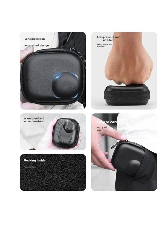 Mini Carrying Case for DJI Osmo Nano, Travel Storage Bag Waterproof PU Leather Body Protective Cover Box Portable Organizer Case for OSMO Nano Action Camera (Black) - Image 3