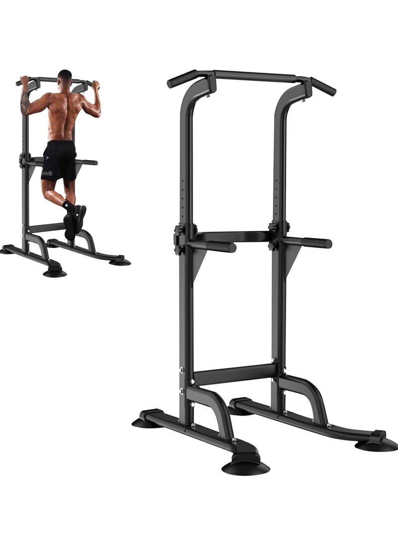 RUIYADA - Power Tower Pull Up Bar and Dip Station Adjustable Height Dip Stand Home Gym Adjustable Multi-Function Fitness Strength Multi-Functional Strength Training Fitness Workout Station - Image 1