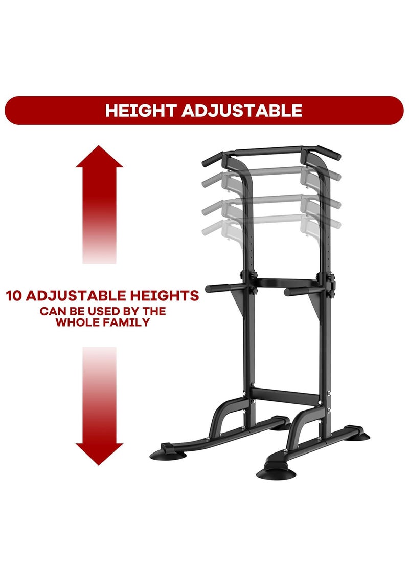 RUIYADA - Power Tower Pull Up Bar and Dip Station Adjustable Height Dip Stand Home Gym Adjustable Multi-Function Fitness Strength Multi-Functional Strength Training Fitness Workout Station - Image 1