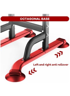RUIYADA Power Tower Pull Up Bar and Dip Station Adjustable Height Dip Stand Home Gym Adjustable Multi-Function Fitness Strength Multi-Functional Strength Training Fitness Workout Station  - Image 5
