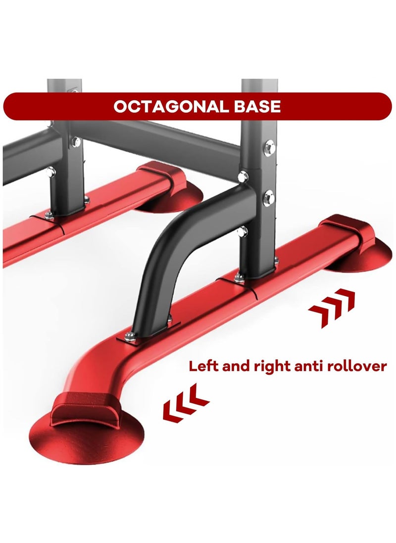 RUIYADA - Power Tower Pull Up Bar and Dip Station Adjustable Height Dip Stand Home Gym Adjustable Multi-Function Fitness Strength Multi-Functional Strength Training Fitness Workout Station - Image 1