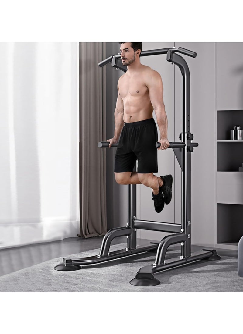 RUIYADA - Power Tower Pull Up Bar and Dip Station Adjustable Height Dip Stand Home Gym Adjustable Multi-Function Fitness Strength Multi-Functional Strength Training Fitness Workout Station - Image 1