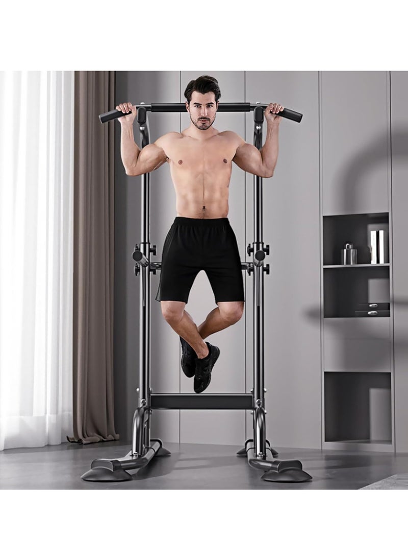RUIYADA - Power Tower Pull Up Bar and Dip Station Adjustable Height Dip Stand Home Gym Adjustable Multi-Function Fitness Strength Multi-Functional Strength Training Fitness Workout Station - Image 1