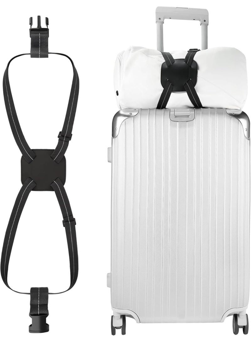 Arabest أحزمة الأمتعة للحقائب، أحزمة بونجي للأمتعة لتثبيت الحقائب، مستلزمات السفر للحقائب لإضافة حقيبة - Image 1