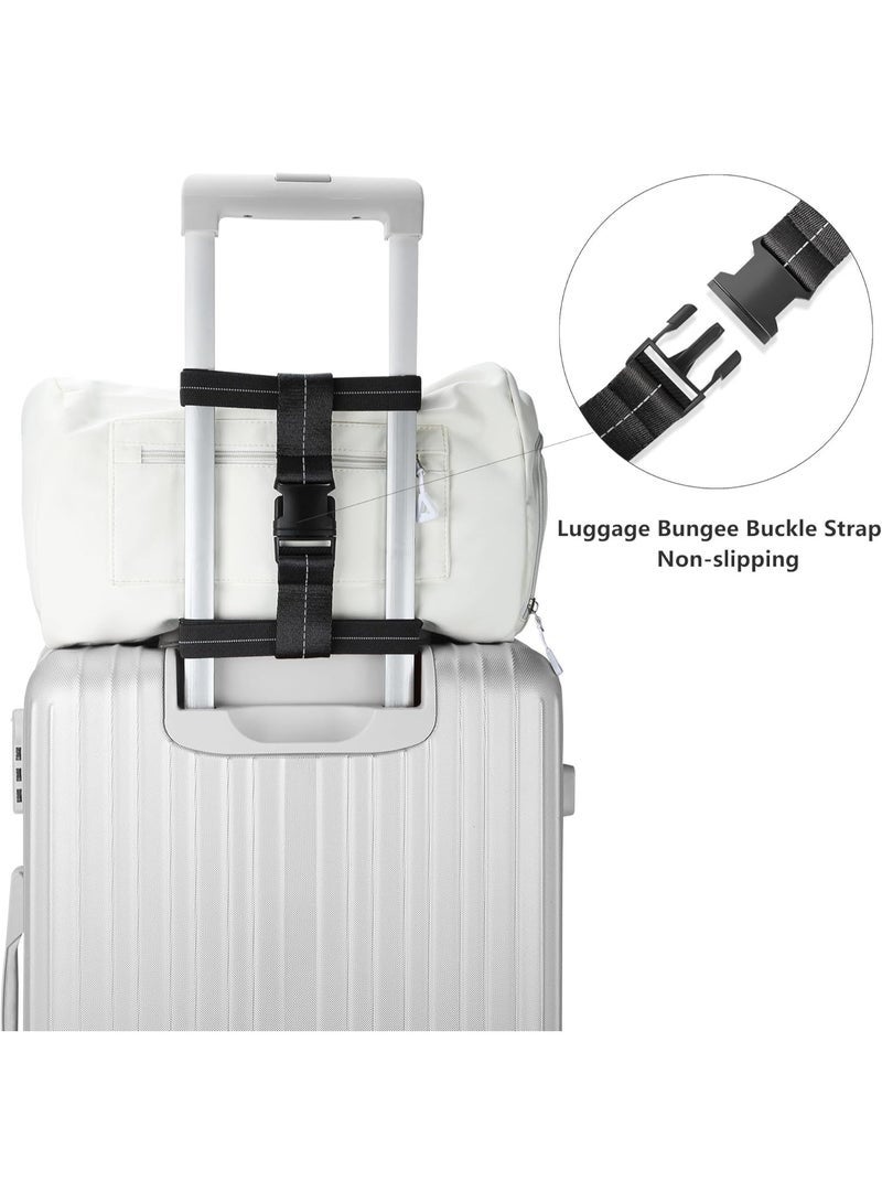 Arabest أحزمة الأمتعة للحقائب، أحزمة بونجي للأمتعة لتثبيت الحقائب، مستلزمات السفر للحقائب لإضافة حقيبة - Image 2
