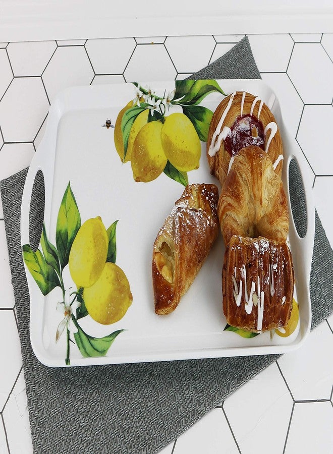 ريستون لويد صينية تقديم من الميلامين من ريستون لويد، طراز كاليبسو بيسكس، بمقابض، مستطيلة الشكل، لون ليمون، خفيفة الوزن، متينة، متعددة الاستخدامات، للاستخدام الداخلي والخارجي، والتخييم، لتقديم الطعام، لون ليمون طازج - Image 2