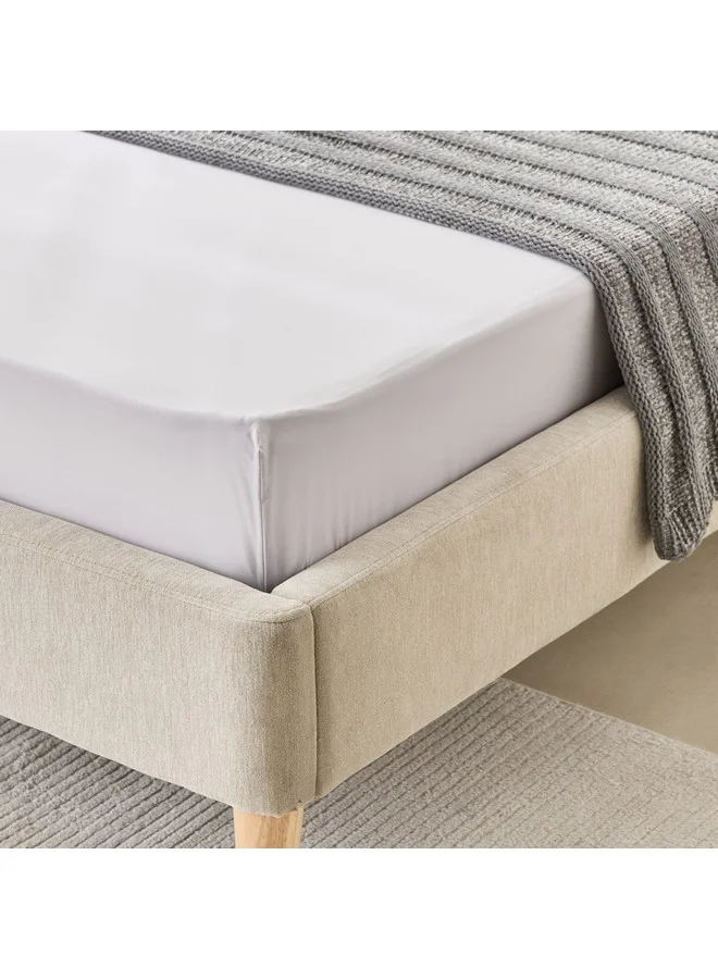 Home Box Purely-percale 300TC Double Fitted Sheet 140 x 200 x 40 cm