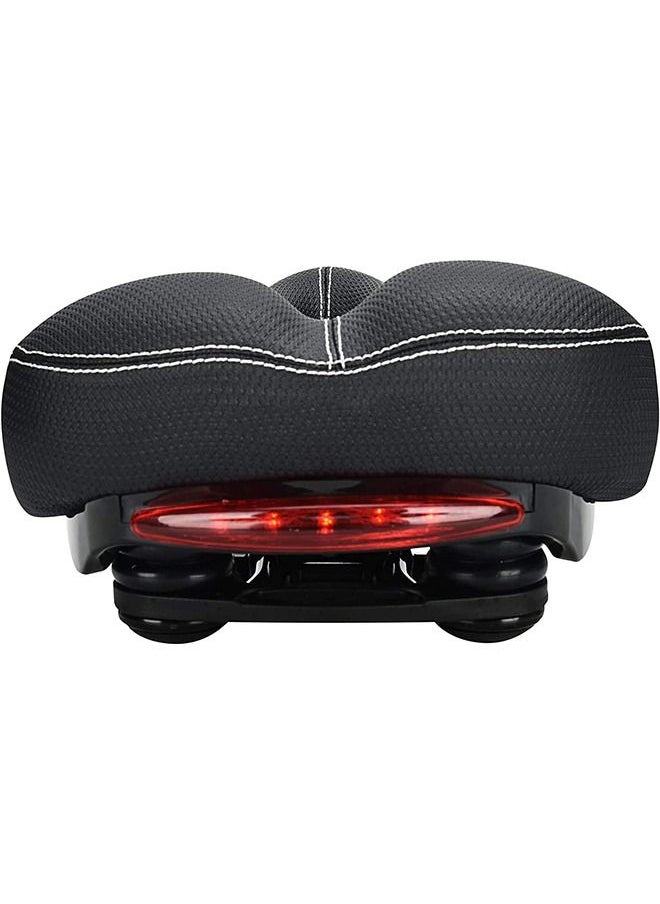 Arabest Comfortable Men Women Bike Seat Memory Foam Padded Leather Wide Bicycle Saddle Cushion with Taillight, Waterproof, Dual Spring Suspension, Soft, Breathable, Universal Fit  - Image 5