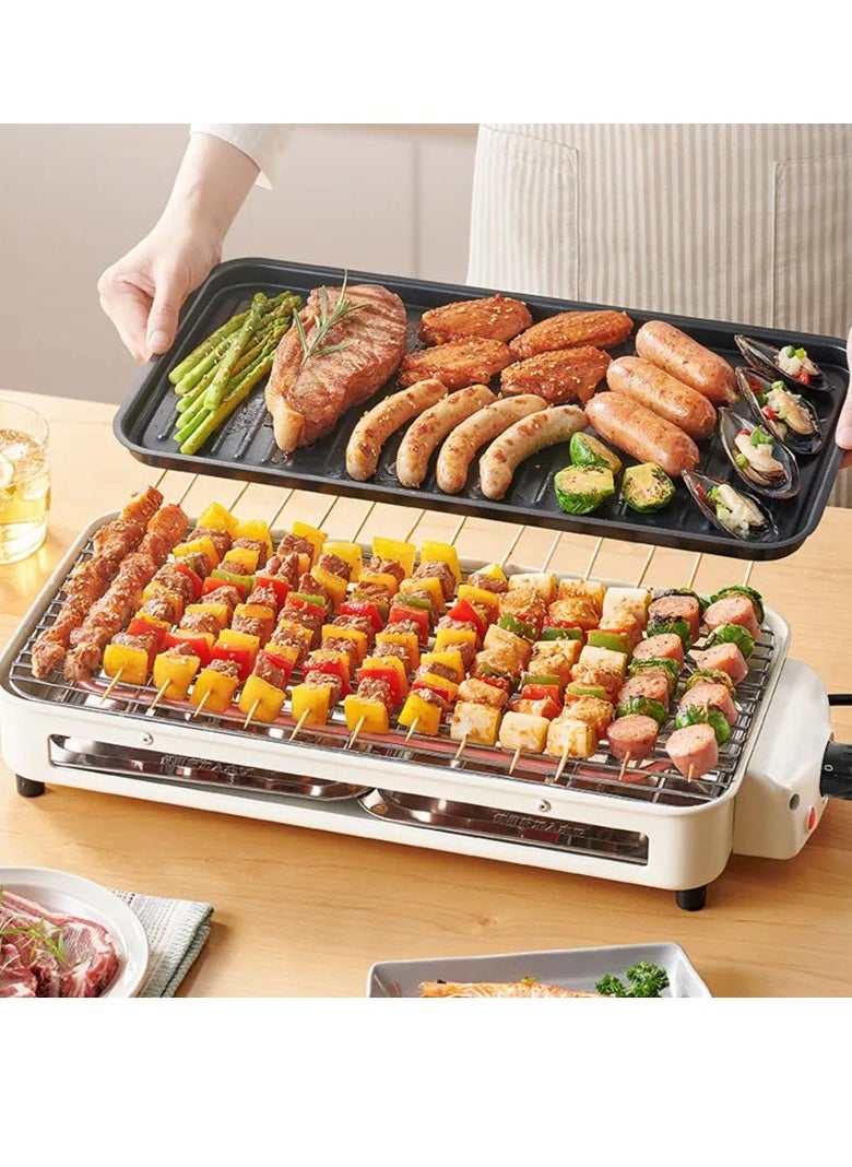 Y&D 3 In 1 Electric BBQ Grill 1500W With Adjustable Temperature Detachable Parts For Easy Cooking And Cleaning Home Smoke-Free Electric Barbecue Stove Electric Baking Tray Outdoor Indoor Barbecue Machine Multifunctional  - Image 1