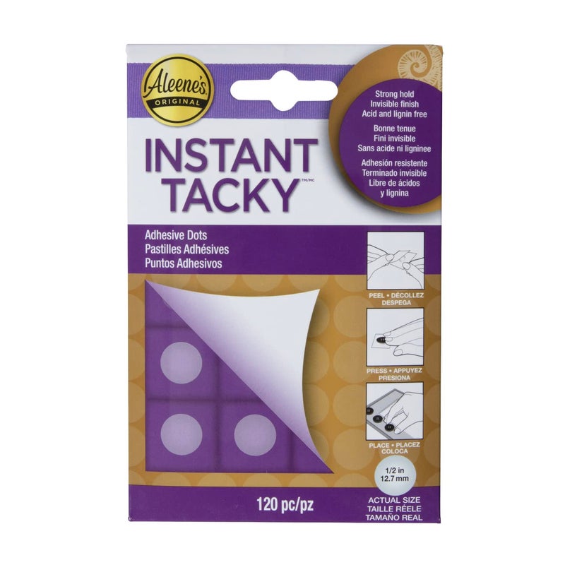 Aleene's 33187 Instant Tacky Dots, 120 Pieces, 1/2 Inch, Art, Craft, Wood - Image 2