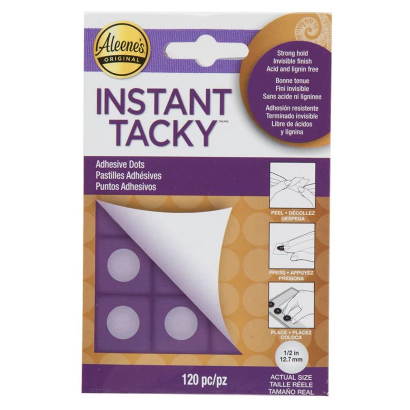 Aleene's 33187 Instant Tacky Dots, 120 Pieces, 1/2 Inch, Art, Craft, Wood - Image 1