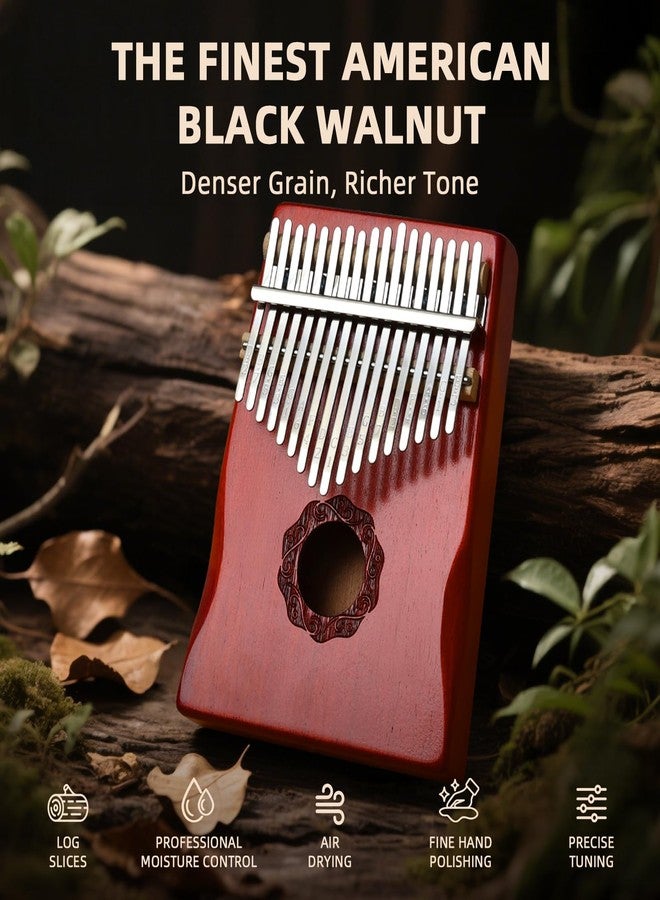 MELHA Kalimba Thumb Piano 17 Keys, Red Portable Mbira Finger Piano with Study Instruction & Tune Hammer, Musical Instruments Birthday Gift for Kids and Adults Beginners Professional Wood - Image 2