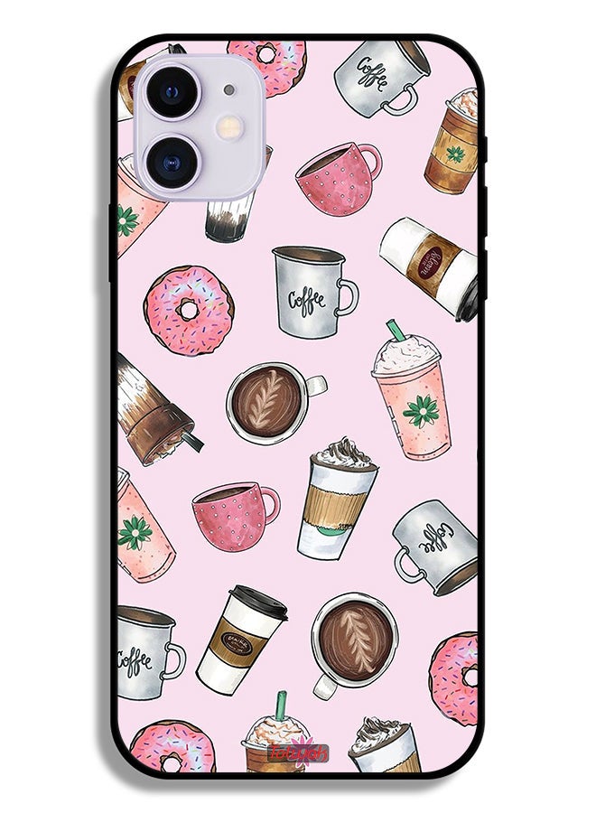 Tolwak Apple iPhone 11 Protective Case Coffee Lover Art - Image 2