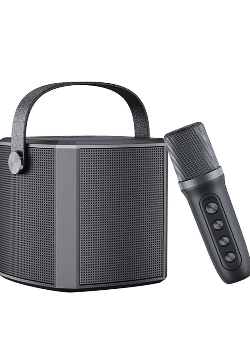 ELTRAZONE Bluetooth Karaoke Speaker  Microphone | Small Family KTV  Outdoor Karaoke System | Professional Children’s Singing Speaker | Portable Wireless Bluetooth Speaker for Parties  Events (Black) - Image 5