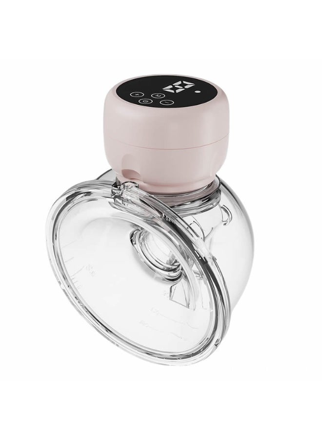 دوكو مضخة الثدي القابلة للارتداء اليدين الحرة ، منخفضة الضوضاء والألم الحرة ، شاشة اللمس مضخة الثدي الكهربائية اللاسلكية ، 4 أوضاع 9 مستويات امتصاص ، الوردي 1 حزمة.  (24mm الشفافات، مع 21mm / 19mm / 17mm إدراجات) - Image 1