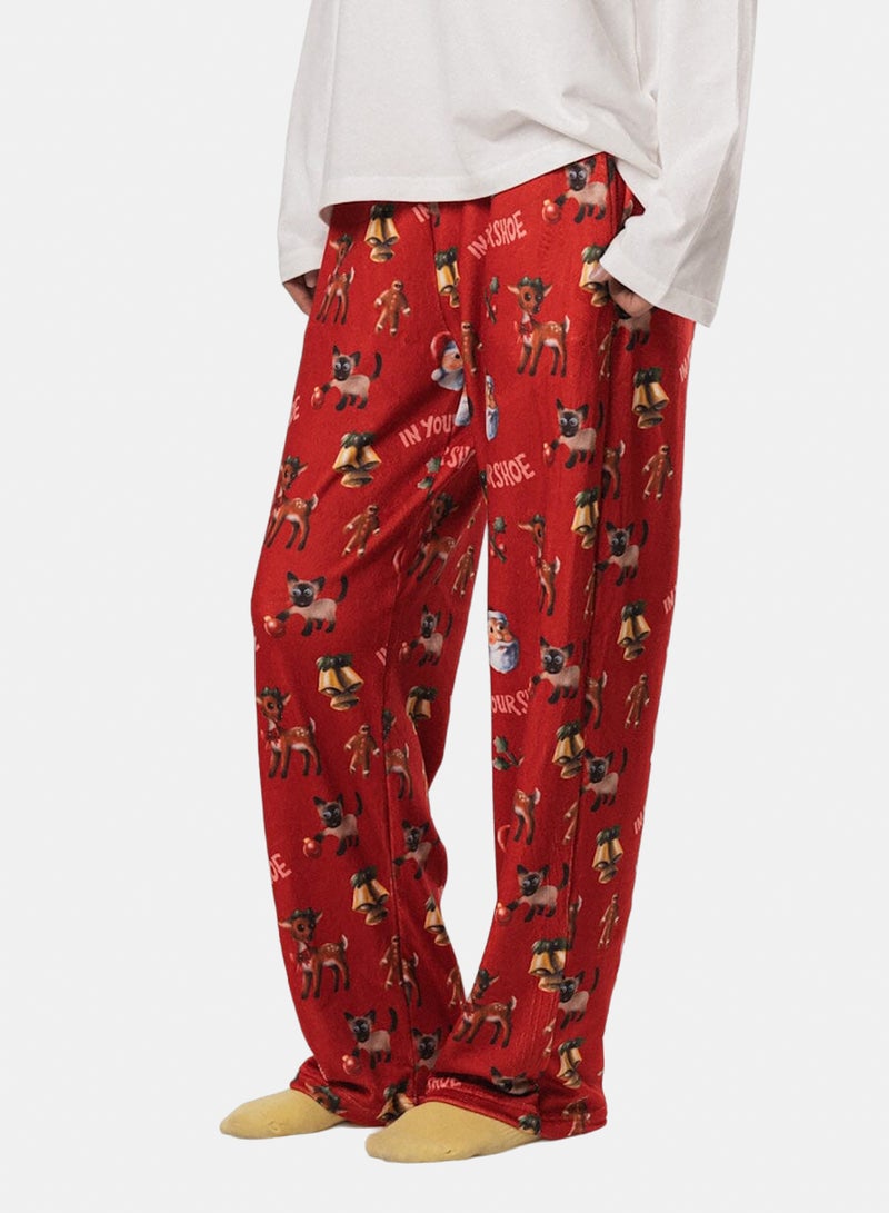 In Your Shoe Xmas Nostalgia Fluffy Pyjama Pants - Image 1